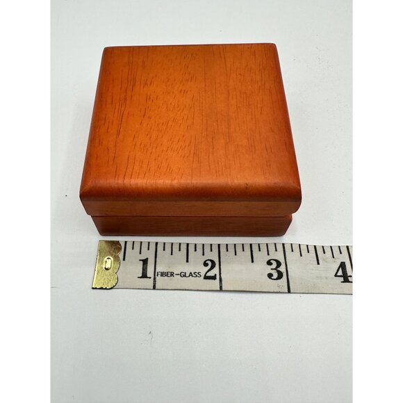 Argento Vivo Jewelry Box Wooden Exterior Velvet Lining 3" EMPTY - Picture 4 of 9